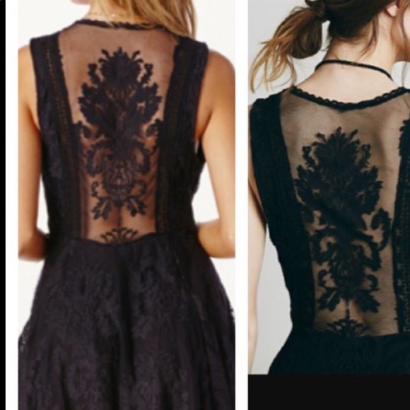 Free People Dresses & Skirts - Free People Black Lace Dress